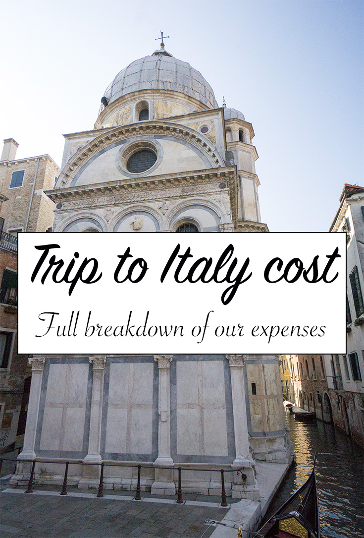 italy tour expenses